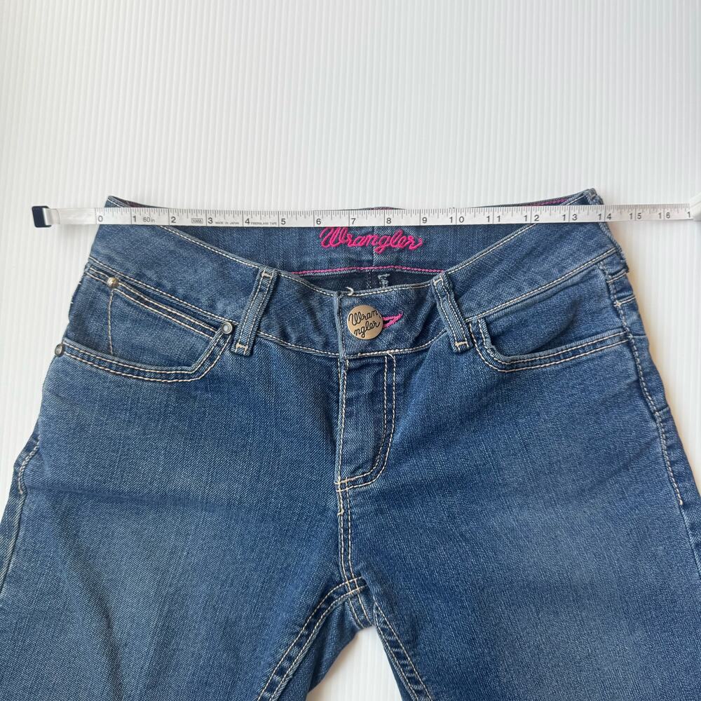 Wrangler Y2K Low Rise Bootcut Jeans Rhinestone Cowgirl Western Rodeo Barbie Sm - Picture 12 of 15